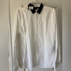 The Kooples White Shirt with Black Collar